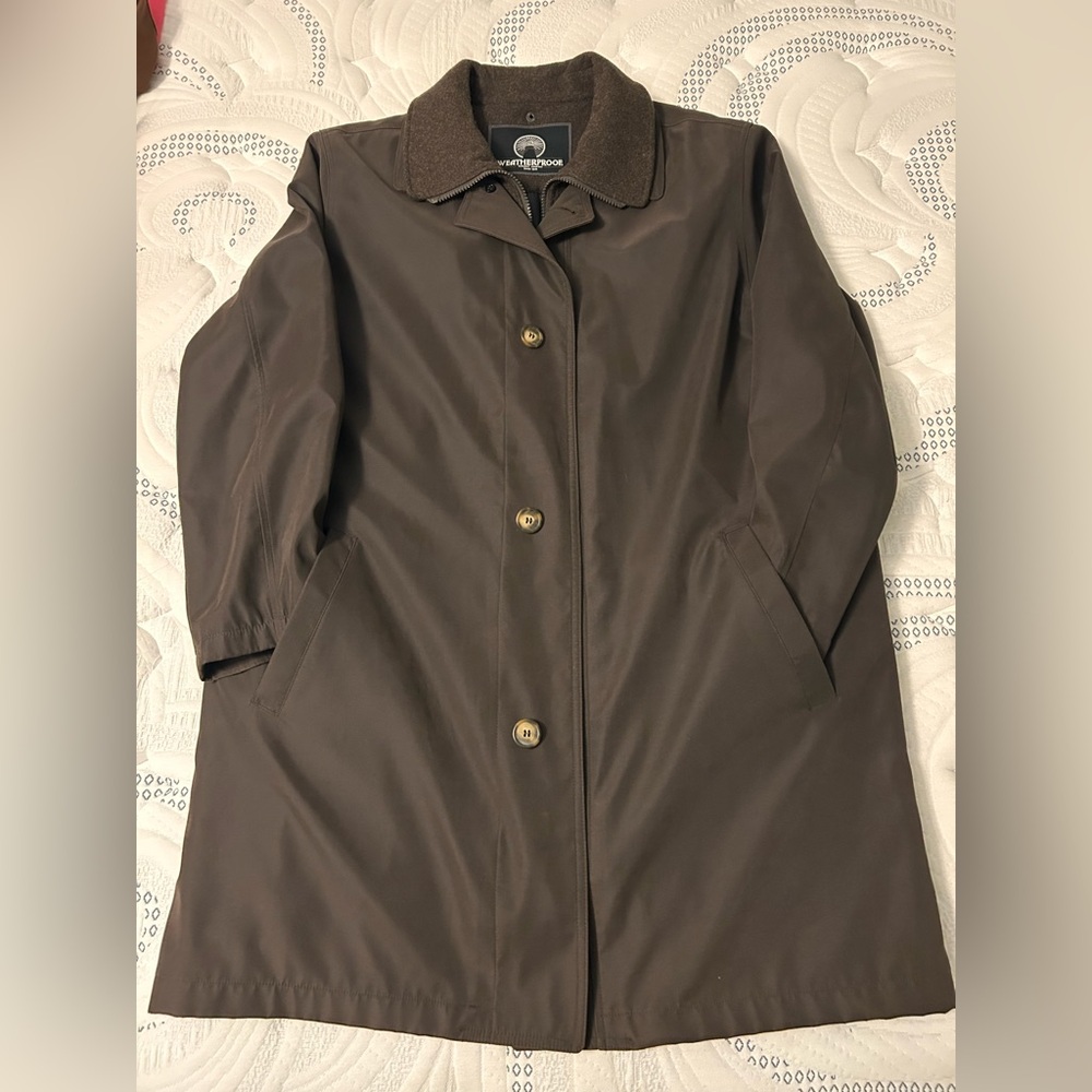 Men's Coat Weatherproof Insulated 42L Trench Coat with Removable quilted warmer